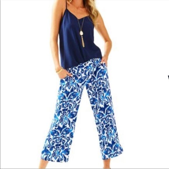 Lilly Pulitzer Lela Crop Pants Sz 2 - Picture 1 of 8